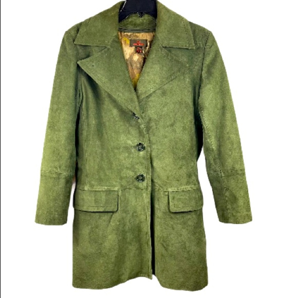 Danier Leather Green Thermolite Lined Long Jacket